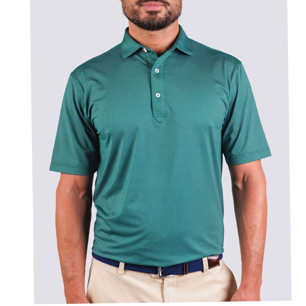 Turtleson Clarence Mini Diamond Jacquard‎ Performance Polo Medium